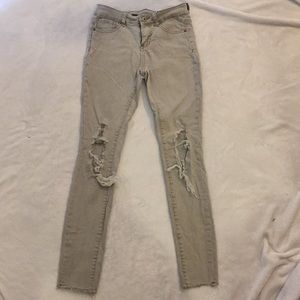 Trendy ripped jeans